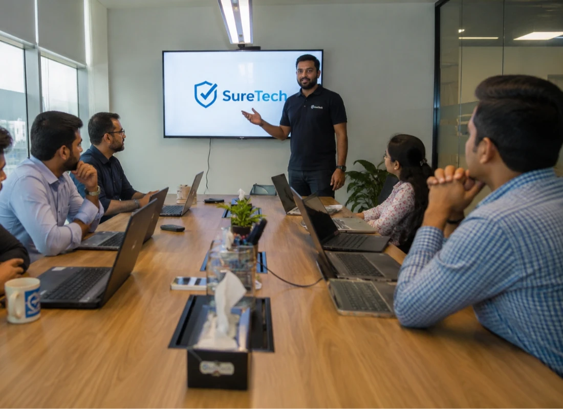 Corporate workspaces loaded with SureTech laptops